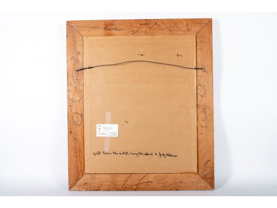 Larry Strickland (American [AL], B. 1948) Oil On Board, City Scene