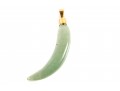 14k Yellow Gold Jade Claw-Form Pendant