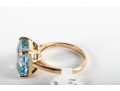 14k Yellow Gold Aquamarine Ring Size 7