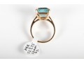 14k Yellow Gold Aquamarine Ring Size 7