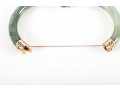 14k Yellow Gold And Jade Cuff Bracelet