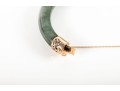 14k Yellow Gold And Jade Cuff Bracelet