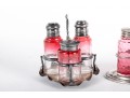 Cranberry Glass Spice Shaker Cruets