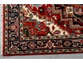 Serapi Wool Area Rug In Red, Black, And Cream (6' X 4') NEW