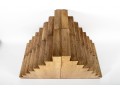 Group Of Four Large Stair-Form Wood Decor