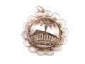 1930's 14k Yellow Gold Pendant Depicting The Parthenon
