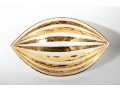 Johnathan Adler White And Gilt Ceramic Bowl