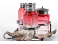 Cranberry Glass Spice Shaker Cruets