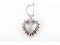 14k White Gold Moissanite Heart Pendant Necklace