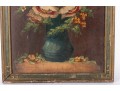 Nicely Aged Painting On Board Floral Still Life
