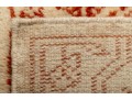 Eye-Catching Turkish Styled Wool Runner Rug In Red And Cream (8'9