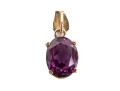 14k Yellow Gold Berry-Purple Ruby Pendant
