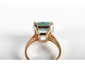 14k Yellow Gold Aquamarine Ring Size 7