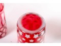 Fenton Patriotic Stars And Stripes Cranberry Glass Cups