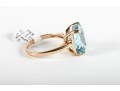 14k Yellow Gold Aquamarine Ring Size 7