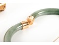 14k Yellow Gold And Jade Cuff Bracelet