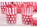 Fenton Patriotic Stars And Stripes Cranberry Glass Cups