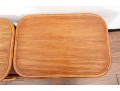 Pair Of MCM Rattan End Tables