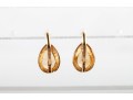14k Yellow Gold Citrine Drop Earrings