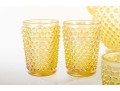 Fenton Yellow Hobnail Carnival Glass Lemonade Set