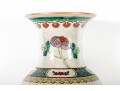 Beautiful Chinese Crackle Glaze Famille Rose Vase With Moths And Flowers