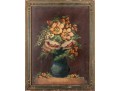 Nicely Aged Painting On Board Floral Still Life
