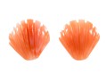 14k Yellow Gold Angel Skin Coral Shell-Shaped Stud Earrings
