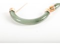 14k Yellow Gold And Jade Cuff Bracelet