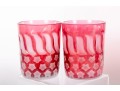 Fenton Patriotic Stars And Stripes Cranberry Glass Cups