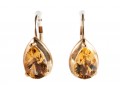 14k Yellow Gold Citrine Drop Earrings