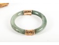 14k Yellow Gold And Jade Cuff Bracelet