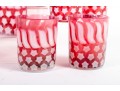 Fenton Patriotic Stars And Stripes Cranberry Glass Cups