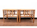 Pair Of MCM Rattan End Tables