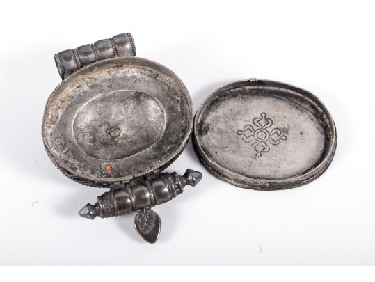 Sterling Silver Multi-Stone Tibetan Ghau Box Pendant