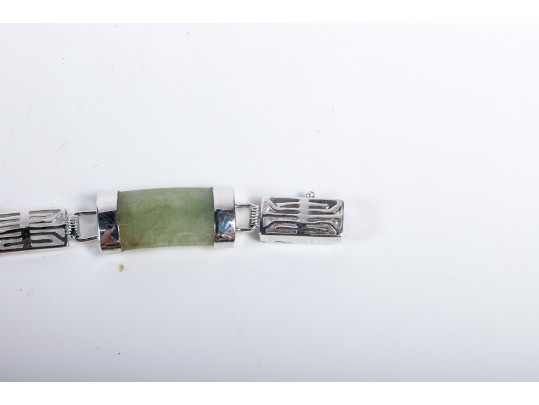 Sterling Silver Nephrite Bracelet