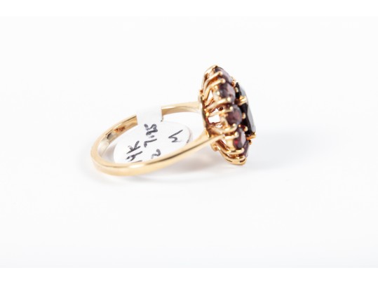14k Yellow Gold Garnet Ring Size 7
