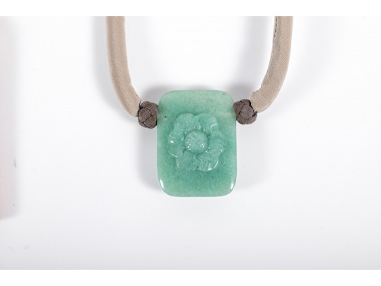 Trio Of Asian Carved Stone Necklaces