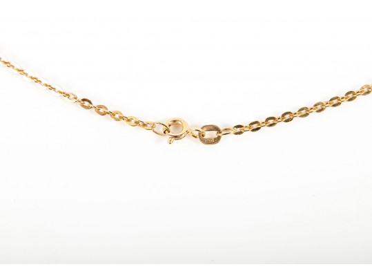 14k Yellow Gold Amethyst Pendant Necklace