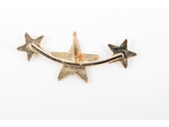 14k Yellow Gold Star Motif Stud Earrings