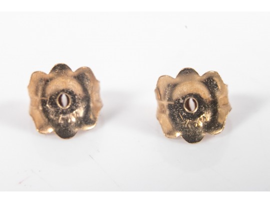 Dainty 14k Yellow Gold CZ Studs