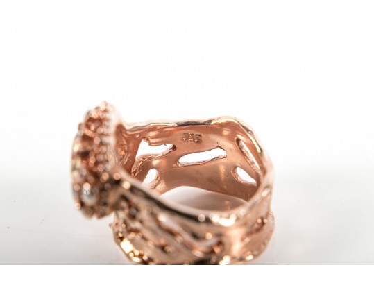 Sterling Silver Synthetic Sapphire Rings Size 6.25 And 6.5