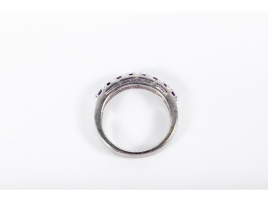 Sterling Silver Amethyst Ring Size 7.25