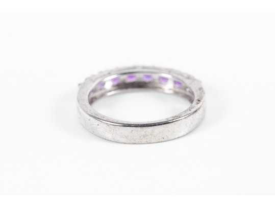 Sterling Silver Amethyst Ring Size 7.25