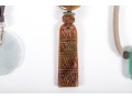 Trio Of Asian Carved Stone Necklaces