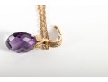 14k Yellow Gold Amethyst Pendant Necklace