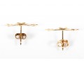 14k Yellow Gold Star Motif Stud Earrings