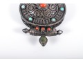 Sterling Silver Multi-Stone Tibetan Ghau Box Pendant