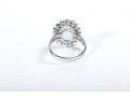 Sterling Silver Aquamarine Ring Size 6