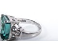 Sterling Silver Aquamarine Ring Size 6