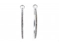14k White Gold Diamond Hoop Earrings